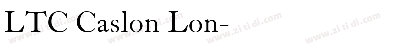 LTC Caslon Lon字体转换